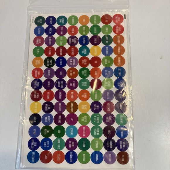 Young Living Label Stickers Bottle Cap Essential Oil 312 Cap Labels 3 Sheets NEW - Picture 3 of 3